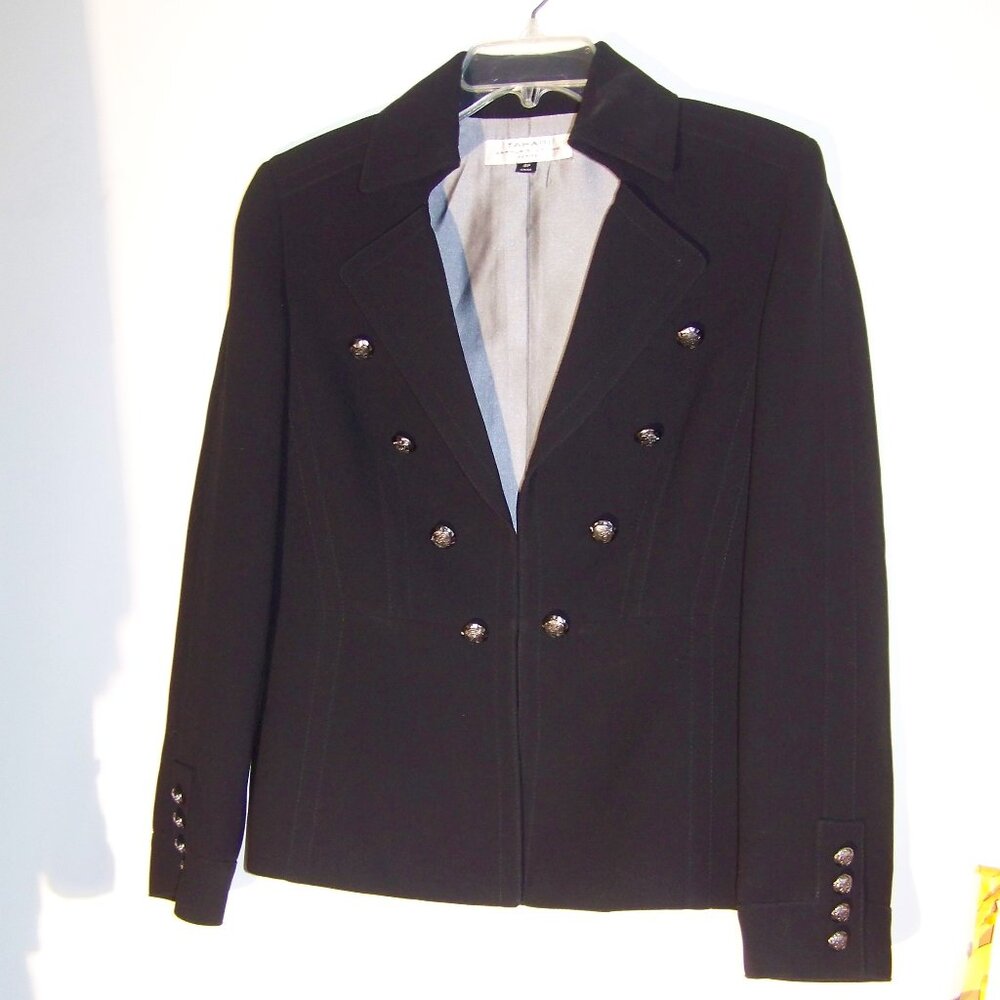 Tahari Military Styled Elegant Black Jacket 8P